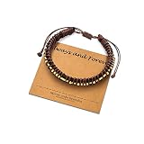 Bracelets for Mens Gifts, Mens Bracelet Brown Leather Bracelets Valentines Day Gifts for Him Mens Br