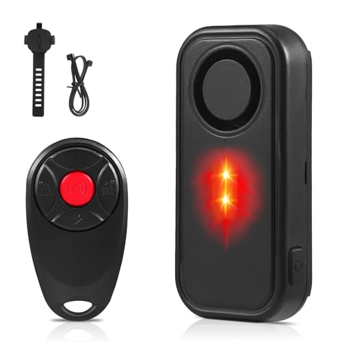 Sistema de Alarma para Bicicleta, Alarma antirrobo inalámbrica con Sensor de vibración, diseño Resistente al Agua, Volumen de hasta 113 dB, Apto para Bicicletas, Motocicletas y automóviles