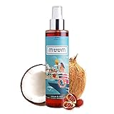 muum - Aceite Bronceador de Urucum y Coco - Acelerador del Bronceado con Antioxidantes Naturales, Hidrata y previene manchas y arrugas - Bronceado de tono dorado y natural - 200 ml.