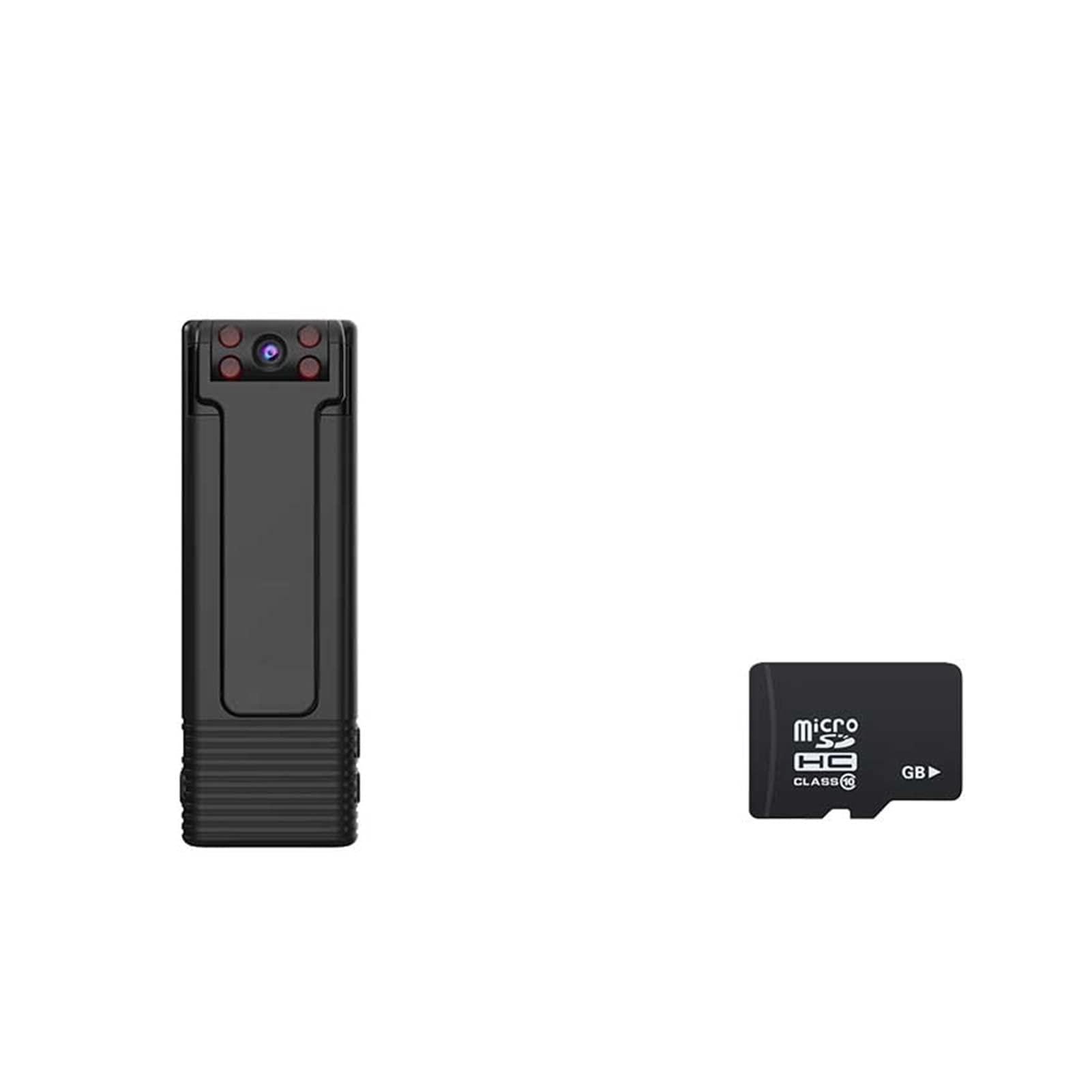 Kamera nasobna B21 HD 1080p. Mini kamera Przenośna cyfrowa rejestrator wideo Kamera Night Vision Recorder Miniaturowa kamera magnesowa(Camera Add 128GB)
