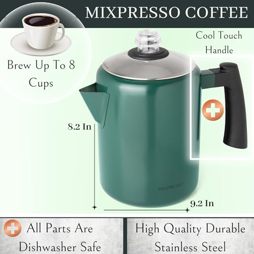 Mixpresso 5-8 Cup Stainless Steel Percolator