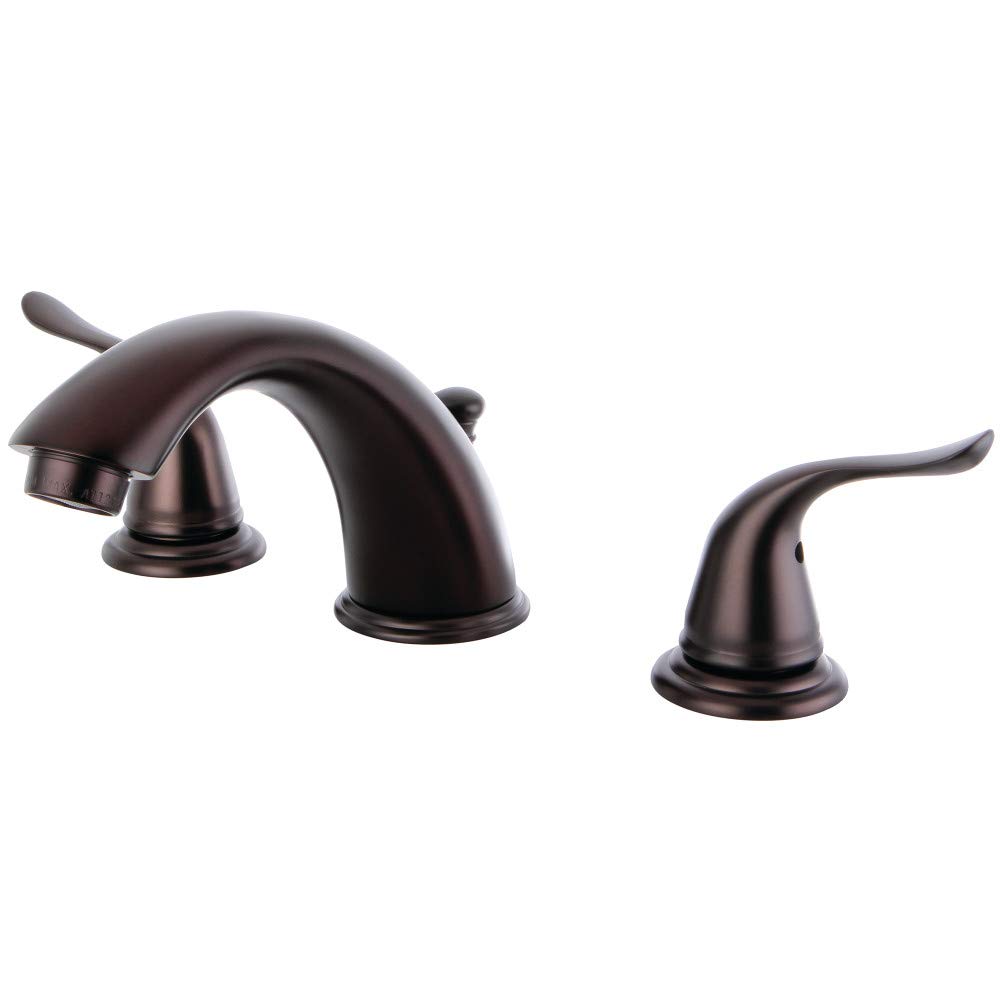 Kingston Brass KB2965YL Yosemite Yaygın İki Kulplu Lavabo Bataryası, Yağ Ovuşturdu Bronz, 5-3/4 inç Emzik Erişimi, Yağlı Bronz