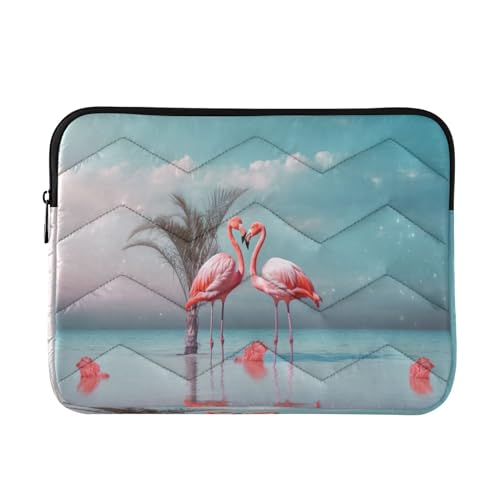 Funda para portátil Pink Flamingos para 13-14 pulgadas miniatura 1