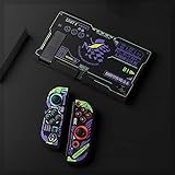 Passend in einem Set：Kommt mit 1 Set weicher Schutzhülle für Nintendo Switch/Lite/OLED, 1 Paar Daumengriffkappen und einer gehärteten Folie！