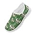 Doojoayie Cute Elephant Girls Slip On Shoes Size 1 Big Kids St Patrick's Day Gifts Sport Bowling Shoes for Active Kids Fashion Design Anti Slip Gym Shoes for St Patrick's Day