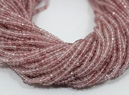Quartz fraise 2.5mm perles pierre naturelle création collier - 2