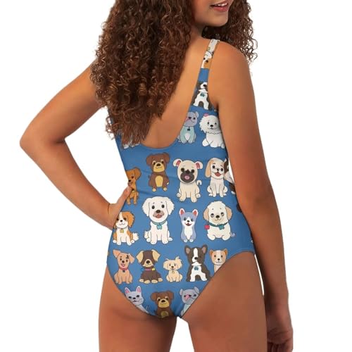 Image of Uourmeti Girls' One-Piece Swimwear Halter Bathing Suit Big Kids Summer Beach Swim Suits Swimming Wear
