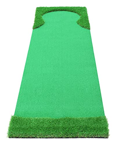 GolfStyle パターマット 3m ゴルフ パター 練習 マット ゴルフマット パッティング パター練習 ラフ 大型 厚手 室内 屋外 アプローチ 練習用 人工芝 SBR 本格派 300×75cm Ωシリーズ 単品