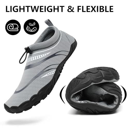 Image of Mishansha Womens Mens Water Swim Shoes Wide Toe Box Barefoot Shoes US Size 5.5-13.5 Women / 3-11.5 Men