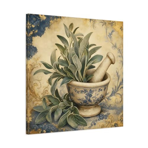 Toile de sauge authentique sur châssis de 3cm impression d'art