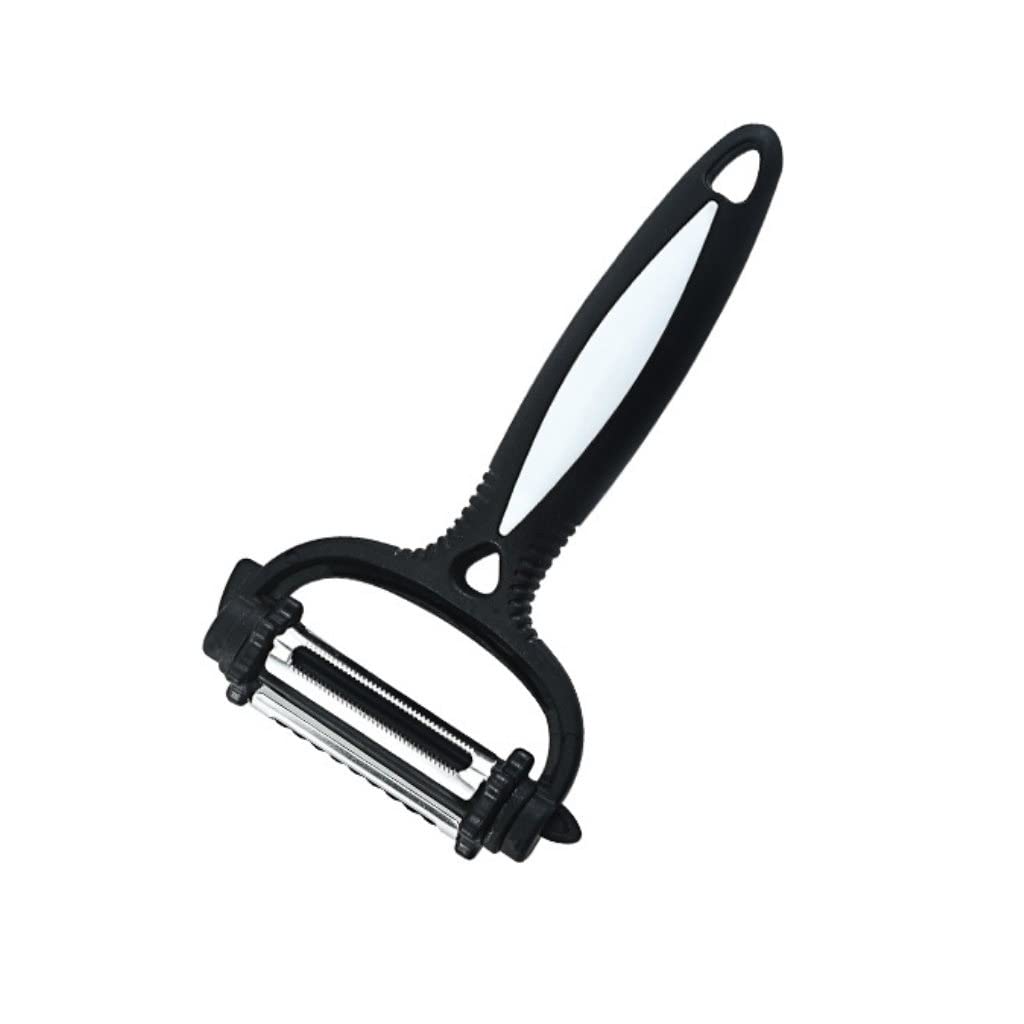 3 in 1multifunctional Vegetable Cutte, Spin Potato Peeler, Vegetable, Fruit and Melon Planer, Peeler, Grater, Kitchen Gadget (Color : Black)