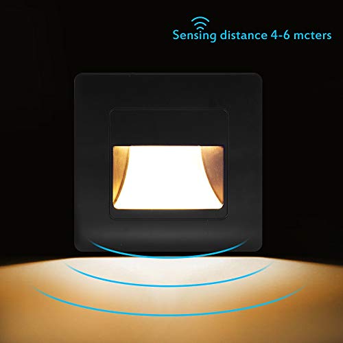 Lampe murale à LED encastrée PIR blanche pour escalier AC85-265V - 6