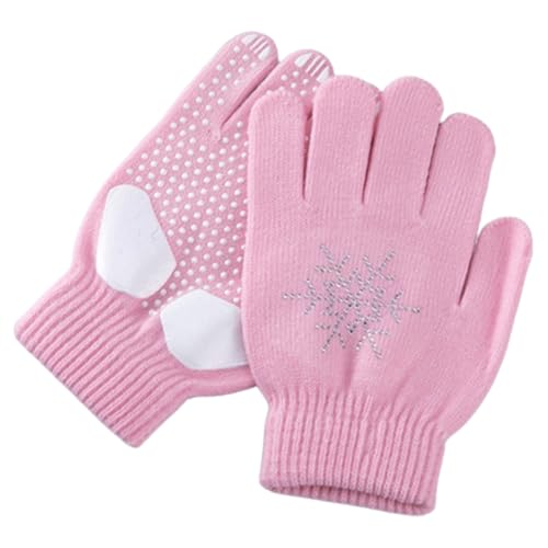 Gants de patinage antidérapants et thermiques à strass pour la patinoire