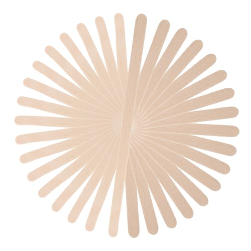SOLUSTRE 100pcs Wooden Drink Stirrer Stirring Rod Coffee Sticks Wooded Hardwood Cocktails Party Mixing Reusable Round Cocktail Stirrers Wooden Stir Stick Bar Supplies Beige re-usable