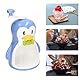 WPKD BLUEIY Blue Penguin Rasiereismaschine,Pinguin-Eisbrecher,Rasiermaschine, ABS,Manuelle Schneekegelmaschine,Tragbarer Eisrasierer mit Behälter für die Küche zu Hause