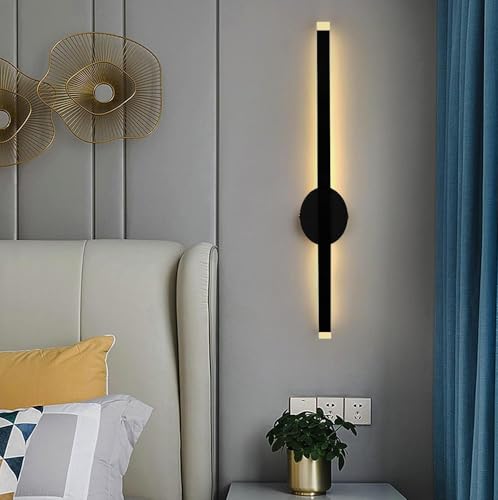 Image of Acrylic 15w Modern LED Long Wall Sconce Black Wall Light for Bedroom, Living Room, Corridor, Lighting Fixtures Wall Mount - (1 Pack)