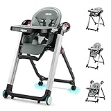 HEAO 3-in-1 High Chair for Babies & Toddlers, Foldable Highchair with 7 Different Heights,5...
