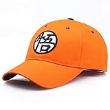YDDM Neues Baseball-Cap-Qualitäts-Baumwoll Dragon Ball Z Goku Baseball Caps Hüte for Männer Frauen Anime Dragon Ball Einstellbare Hiphop Snapback Cap klassisch (Color : Orange, Size : L(55 61cm))