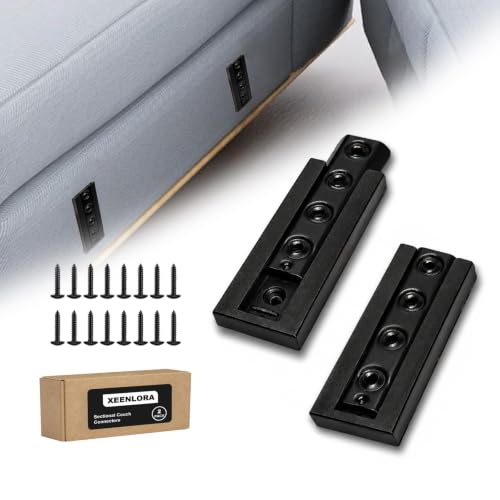 XEENLORA Sectional Couch Connectors 2 Pack Interlocking Couch Connector Brackets Heavy Duty Sofa Connectors for Sectionals Keep Sectional from Sliding Apart Furniture Parts