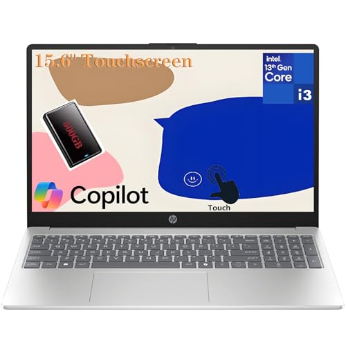HP 15.6' Touchscreen Laptop Computer (2026 Edition), Lifetime Office 365, Intel i3-N305 (up to 3.8 GHz), Copilot AI, Windows 11 Home for School, Moonlight Blue, Type-C Hub, (16GB RAM, 512GB SSD)