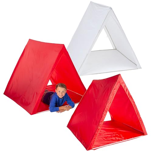 Fun Express Set of Sleepover Tents Kit Red & White - 3 Pieces