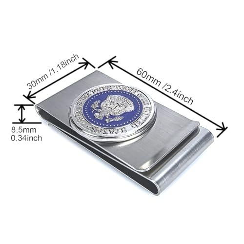 Double layered Metal Money Clip, Men's Slim Money Clip,wallet clip Credit Business Card Holder Pocket,Silver Cash Clip3