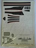  Schwergut-Motorschiff LICHTENFELS. Reederei: Hansa-Reederei, Bremen, Bauwerft: H. C. Stülcken Sohn, Hamburg, Maßstab des Modells 1:250, (Bestellnummer 1012) - 4 Bogen (Länge des Modells: 57 cm)