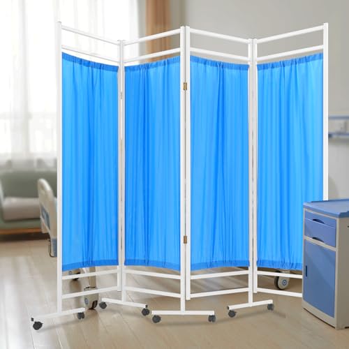Écran de confidentialité pliable avec 10 roulettes verrouillables nylon - 4