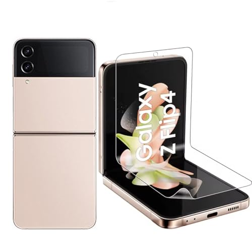 【3 Piezas】 Protector de Pantalla para Teléfono plegable Samsung Galaxy Z Flip4 / Galaxy Z Flip 4 (6.7'), Película de Hidrogel Flexible de transparentes TPU, Smartphone plegable economico film
