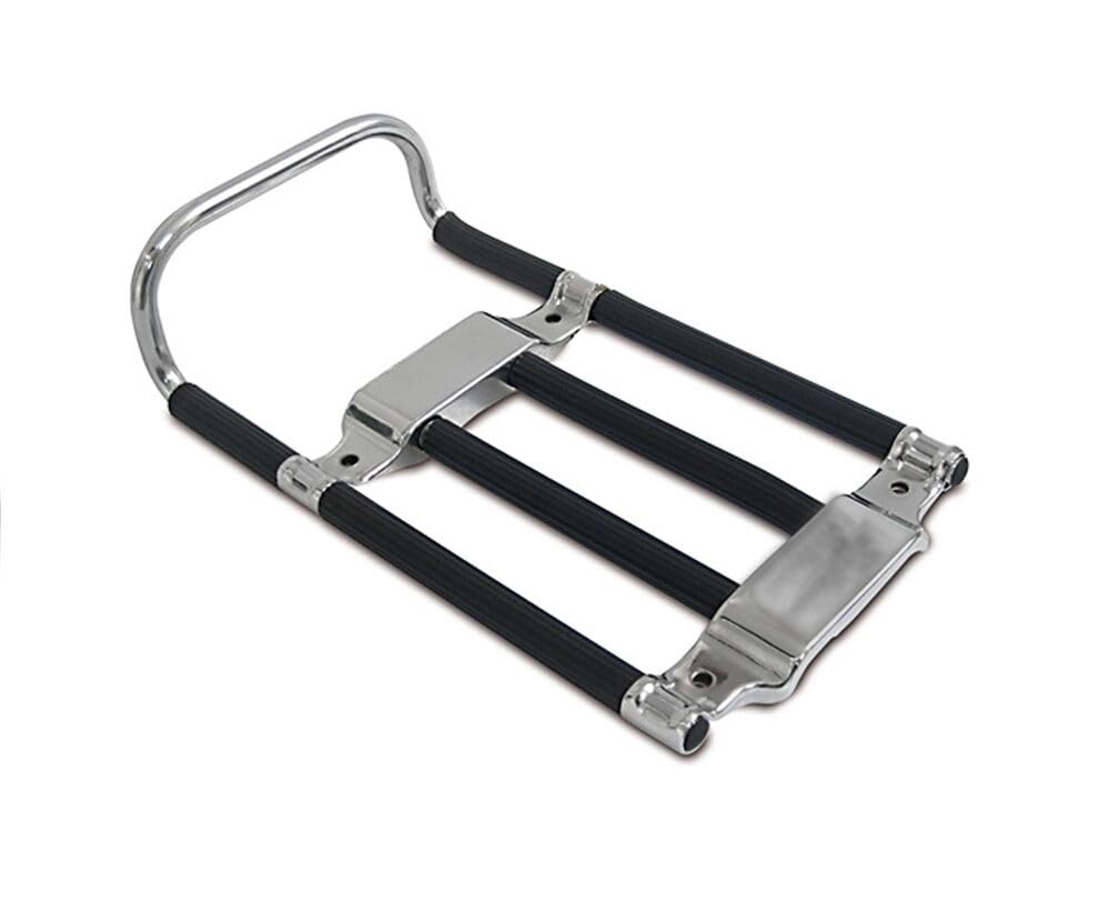 Set Gepäckträger Schwarz Chrom + 4x Distanzstück & Schrauben für Simson KR51-2