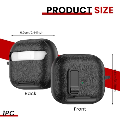 Image of ZORBES Compatible with Galaxy Buds 3 /3 Pro, Earbud Case Cover with Lock, Fashion Textured Anti-Scratch Rubber Case Cover Shockproof Earbud Protective Case, Flip-up Charging Port Lid
