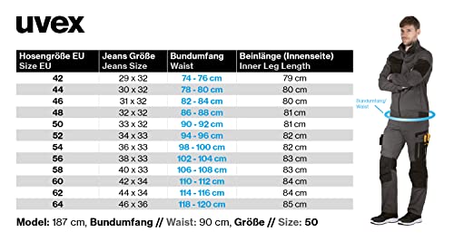 Uvex Echor - Pantaloni da Lavoro da Uomo con Ampio...