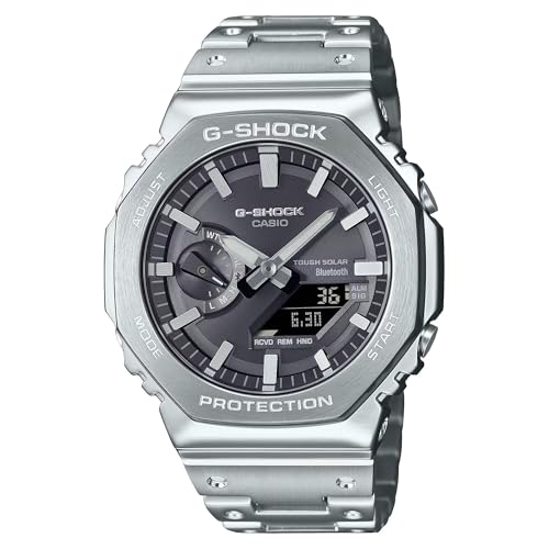 Image of Casio G-Shock GM-B2100SD-1ADR Bluetooth Analog-Digital Black Dial Men Watch Silver Stainless Steel Strap (G1638)
