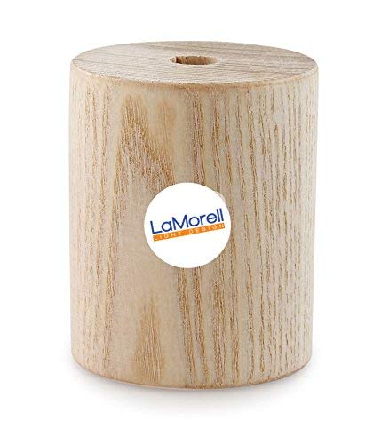 Douille cylindrique en bois de frêne culot E27 Cover