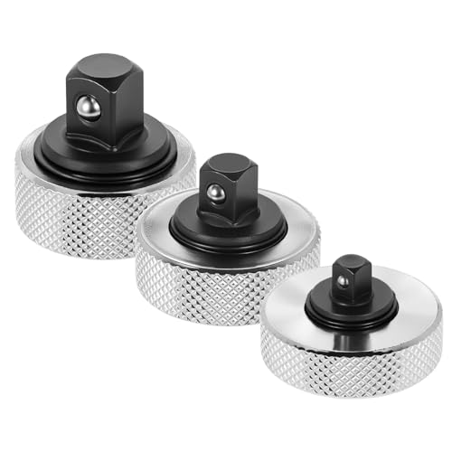 QWORK 3Pcs Mini Finger Ratchet Set - 1/4 3/8 1/2 Drive Sizes Reversible Thumb Wheel Ratchet Wrench for Tight Spaces