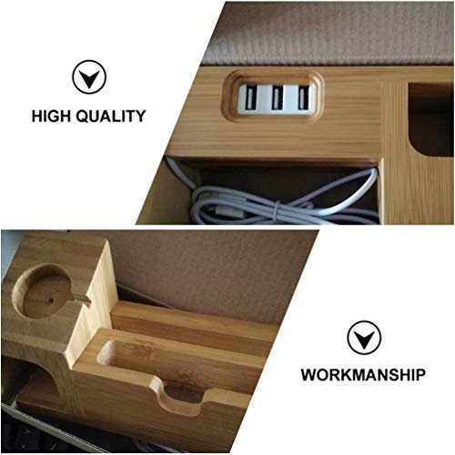 ULTECHNOVO Suporte para Telefone de Madeira Base de Carregamento Base de Carregamento Suporte Compat