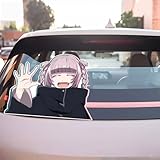 よふかしのうた シール 車用 ステッカー 七草ナズナ グッズ PVC製 防水 貼り紙 キャラクター 応援小物 汎用 DIY 改造 デコレーション 非公式 (18cm,F) [並行輸入品]