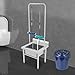 Commercial Floor Mop Sink, Stainless Steel Floor Service Basin, Freestanding Rectangle Utility Sinks with Cleaning Tool Rack for Laundry Room Farmhouse Indoor and Outdoor