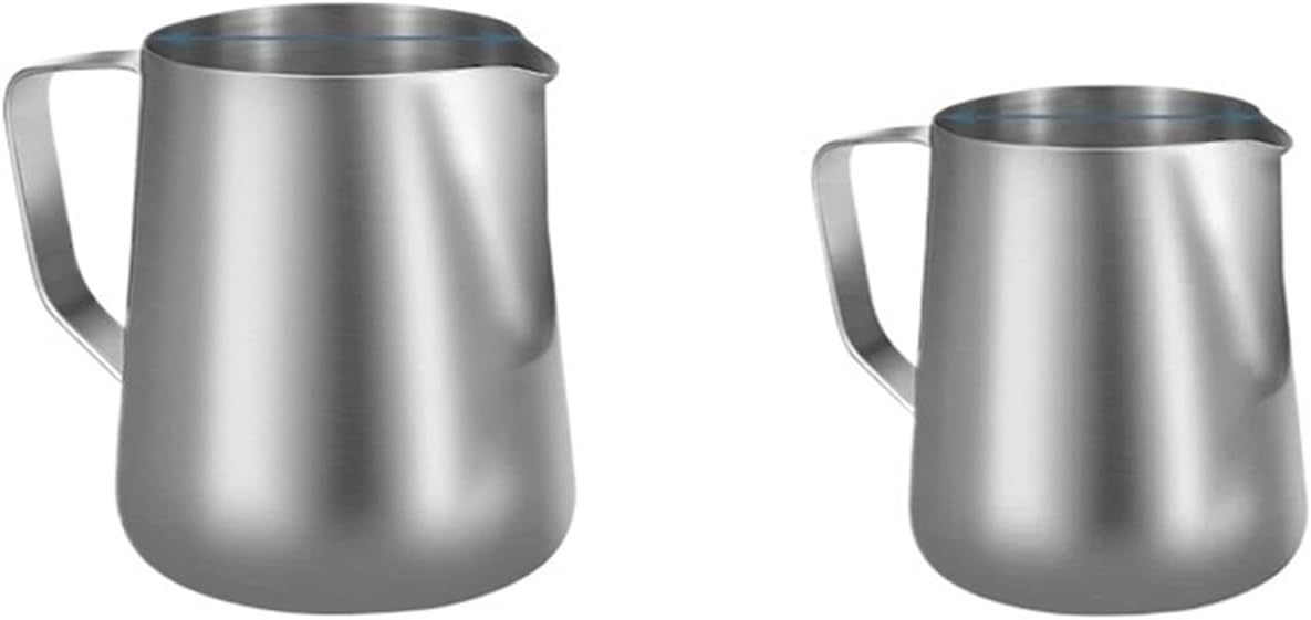 Coffee Milk Frothing Pitcher Stainless Steel Latte Frother Cup(1Set)