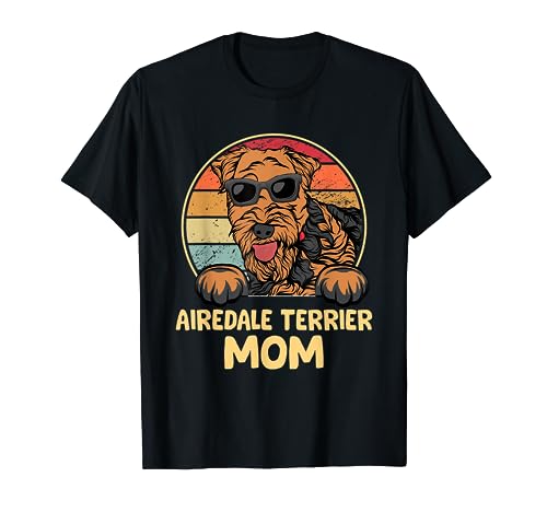 Airedale Terrier Aire dale Mom Hund Hunde T-Shirt