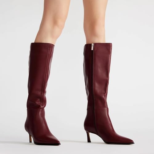 Knee High Boots for Women Pointed Toe Tall Stiletto High Heel Side Zipper Dress Long Boots4