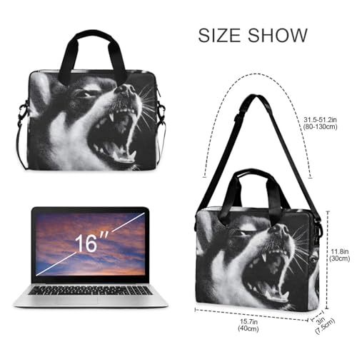 Bolso para portátil con estampado de perro enfadado miniatura 5