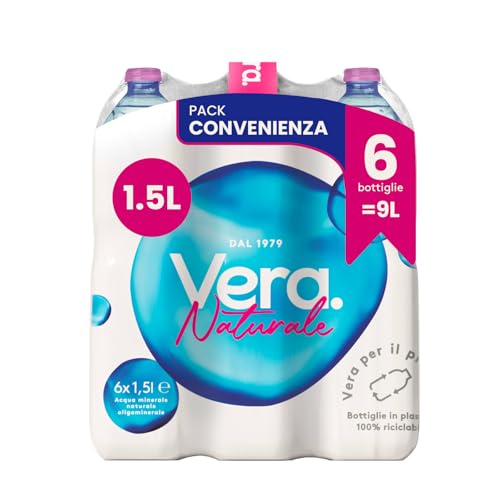 ACQUA VERA - Acqua Naturale 1,5L Oligominerale x 6 Bottiglie,