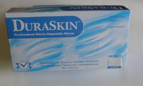 Duraskin Powder-Free Nitrile Disposable Gloves-Large 100 Gloves