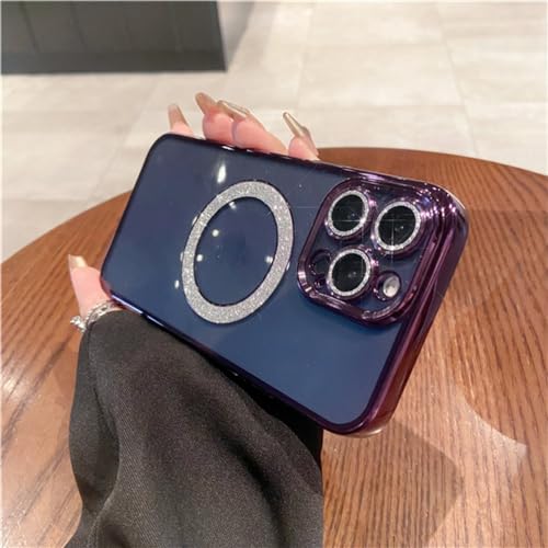 Étui de téléphone antichoc et magnétique pour iPhone 12 13 14 protégeant l'objectif des rayures