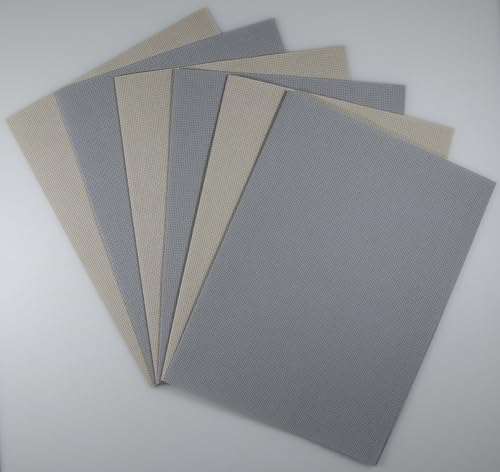Image of KCS 6 pc of 12 inch x 18 inch(30cmx45cm) 14CT Counted Cotton Aida Cloth Cross Stitch Fabric (Pearl Grey+Light Grey)