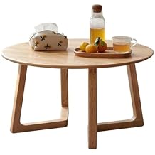 Coffee Table Side Table Living Room Bed Side Table for Bedroom Bedside Tables Wooden Round Coffee Table Armchair Table 80 * 80 * 45cm