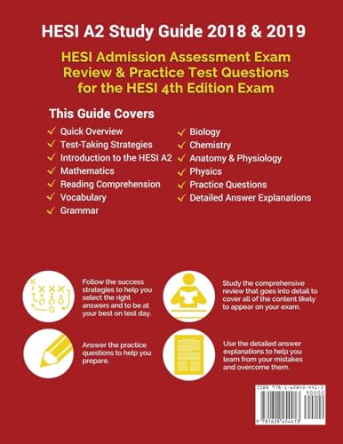 HESI A2 Study Guide 2018 & 2019: HESI Admission Assessment Exam Review & Practice Test Questions for the HESI 4th Edition Exam