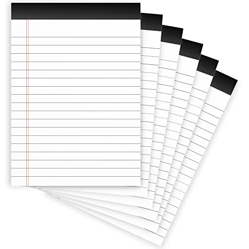 Nichela Legal Pads 4x6 with 18-Line College Ruled Small Legal Pads 6 Packs of Mini Legal Note Pads Non-Penetrating Paper, Perforated Writing Pad for School, Office, Business