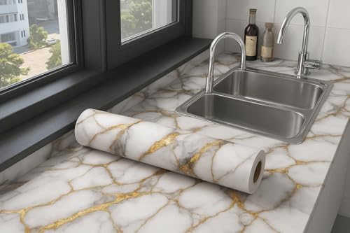 Image of Barebeauty 60 x 200 cm Kitchen Wallpaper, Self Adhesive Oil Proof Waterproof Wall Sticker for Kitchen, Anti-Mold Heat Resistant Backsplash Wall Covering (Pack of 2, 25.84 Sq. Ft. Approx)